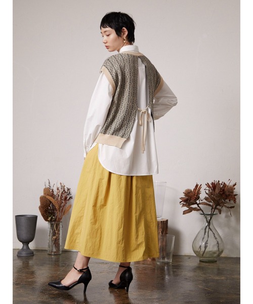 armonia(アルモニーア)の「armonia.ボリュームフレアスカート(スカート・レディース・ネイビー/オフホワイト/イエロー/オレンジ・FREE)」の5枚目の写真