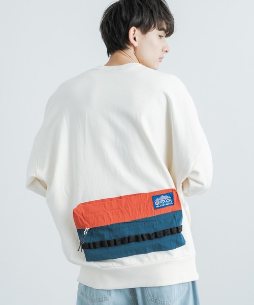 KRIFF MAYER(クリフメイヤー)の「OUTDOOR PRODUCTS × KRIFF MAYER コラボ クルーネック裏毛スウェットシャツトレーナー(スウェット・メンズ・オフホワイト/サックスブルー/チャコール・M/XL/L)」の2枚目の写真