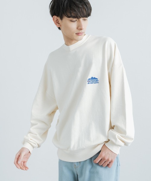 KRIFF MAYER(クリフメイヤー)の「OUTDOOR PRODUCTS × KRIFF MAYER コラボ クルーネック裏毛スウェットシャツトレーナー(スウェット・メンズ・オフホワイト/サックスブルー/チャコール・M/XL/L)」の11枚目の写真