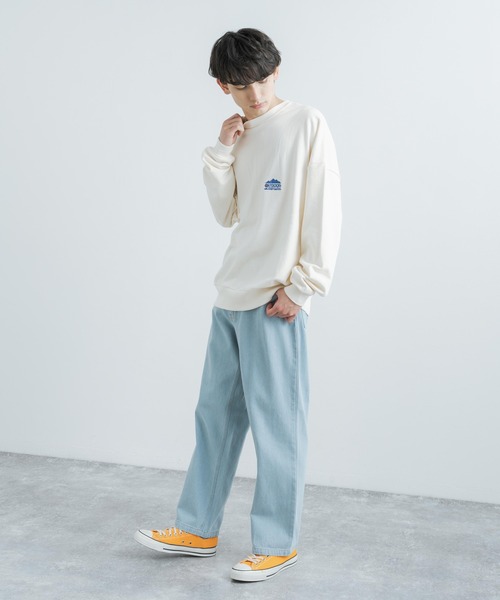 KRIFF MAYER(クリフメイヤー)の「OUTDOOR PRODUCTS × KRIFF MAYER コラボ クルーネック裏毛スウェットシャツトレーナー(スウェット・メンズ・オフホワイト/サックスブルー/チャコール・M/XL/L)」の21枚目の写真