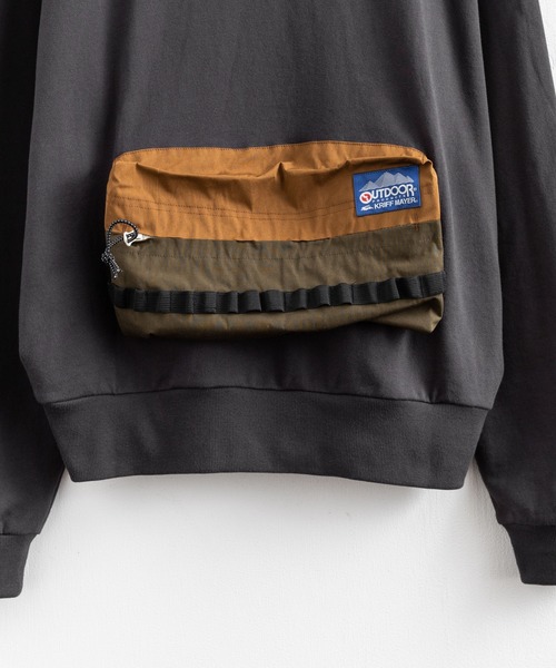 KRIFF MAYER(クリフメイヤー)の「OUTDOOR PRODUCTS × KRIFF MAYER コラボ クルーネック裏毛スウェットシャツトレーナー(スウェット・メンズ・オフホワイト/サックスブルー/チャコール・M/XL/L)」の19枚目の写真