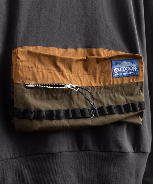 KRIFF MAYER(クリフメイヤー)の「OUTDOOR PRODUCTS × KRIFF MAYER コラボ クルーネック裏毛スウェットシャツトレーナー(スウェット・メンズ・オフホワイト/サックスブルー/チャコール・M/XL/L)」の9枚目の写真