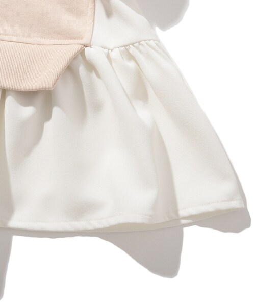 SHOO・LA・RUE（シューラルー）の「◆【90-130cm】裏毛ベスト風ドッキングトレーナー（スウェット・キッズ・アイボリー/ブラック系1・11/10/12/13/09）」の9枚目の写真