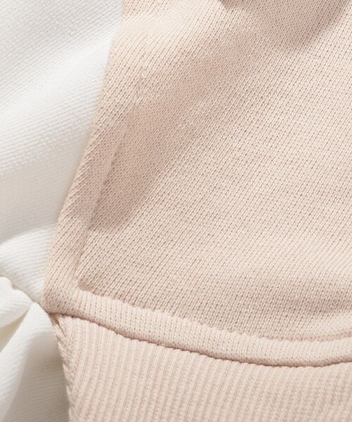 SHOO・LA・RUE（シューラルー）の「◆【90-130cm】裏毛ベスト風ドッキングトレーナー（スウェット・キッズ・アイボリー/ブラック系1・11/10/12/13/09）」の4枚目の写真