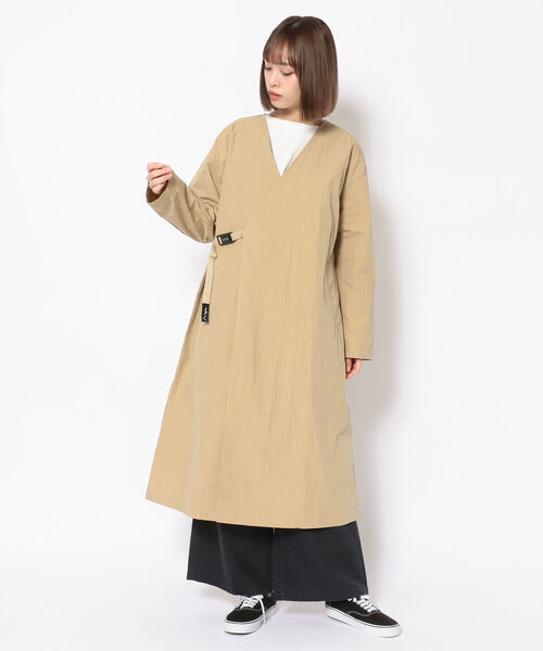 MANASTASH(マナスタッシュ)の「MANASTASH/マナスタッシュ W's WORK FIELD COAT ウィメンズワークフィールドコート 7222012(ステンカラーコート・レディース・ベージュ/ネイビー/ブラック・MEDIUM)」の3枚目の写真