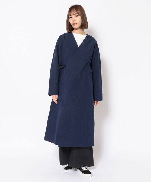 MANASTASH(マナスタッシュ)の「MANASTASH/マナスタッシュ W's WORK FIELD COAT ウィメンズワークフィールドコート 7222012(ステンカラーコート・レディース・ベージュ/ネイビー/ブラック・MEDIUM)」の1枚目の写真