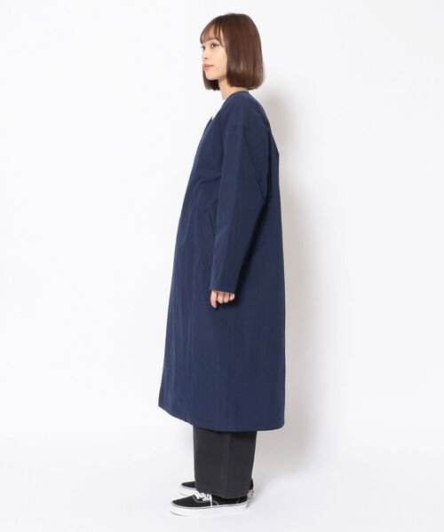 MANASTASH(マナスタッシュ)の「MANASTASH/マナスタッシュ W's WORK FIELD COAT ウィメンズワークフィールドコート 7222012(ステンカラーコート・レディース・ベージュ/ネイビー/ブラック・MEDIUM)」の4枚目の写真