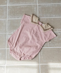 【なめらか肌触り】【かぞくおそろい】【ベビー】セーラーカラー 半袖ロンパース