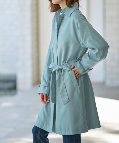 RANAN（ラナン）の「花粉対策！ステンカラーコート（トレンチコート・レディース・ブルー/ネイビー/ベージュ・LL/L/M）」の4枚目の写真