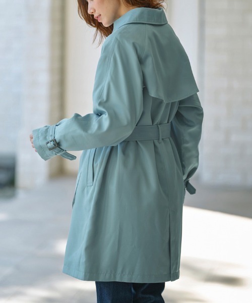 RANAN（ラナン）の「花粉対策！ステンカラーコート（トレンチコート・レディース・ブルー/ネイビー/ベージュ・LL/L/M）」の12枚目の写真