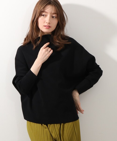 DRESKIP（ドレスキップ）の「◆アシメドルマンニットプルオーバー（ニット/セーター・レディース・ライトグレー/ブラック/ライトグリーン・00）」の2枚目の写真