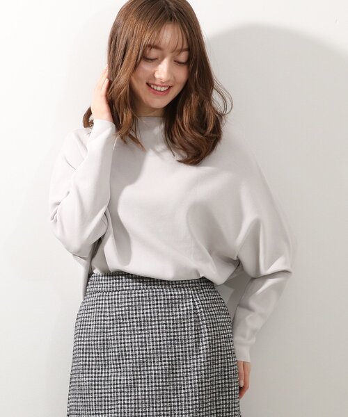 DRESKIP（ドレスキップ）の「◆アシメドルマンニットプルオーバー（ニット/セーター・レディース・ライトグレー/ブラック/ライトグリーン・00）」の17枚目の写真