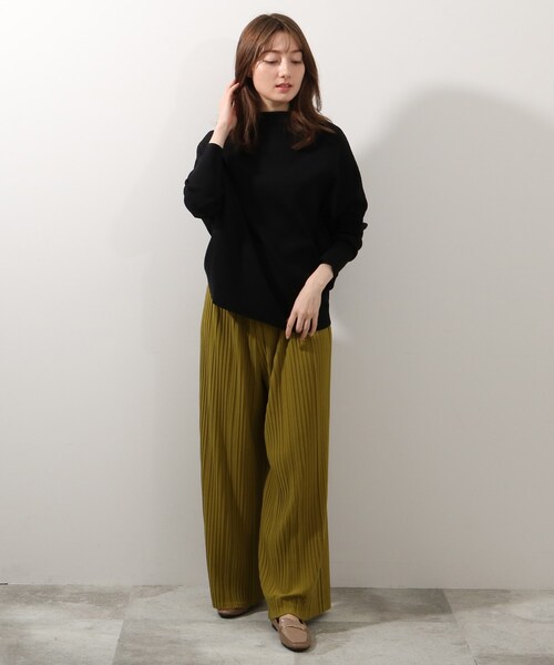 DRESKIP（ドレスキップ）の「◆アシメドルマンニットプルオーバー（ニット/セーター・レディース・ライトグレー/ブラック/ライトグリーン・00）」の21枚目の写真