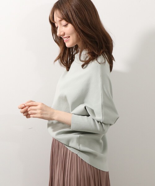 DRESKIP（ドレスキップ）の「◆アシメドルマンニットプルオーバー（ニット/セーター・レディース・ライトグレー/ブラック/ライトグリーン・00）」の8枚目の写真