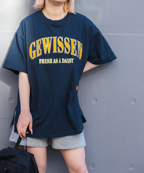 WEGO(ウィゴー)の「WEGO/グラフィックBIGT(Tシャツ/カットソー・レディース・ネイビー/オートミール/ホワイト/その他1/グリーン/ブルー・SMALL/MEDIUM)」の4枚目の写真