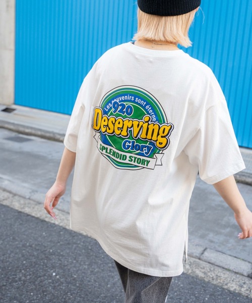 WEGO(ウィゴー)の「WEGO/グラフィックBIGT(Tシャツ/カットソー・レディース・ネイビー/オートミール/ホワイト/その他1/グリーン/ブルー・SMALL/MEDIUM)」の2枚目の写真