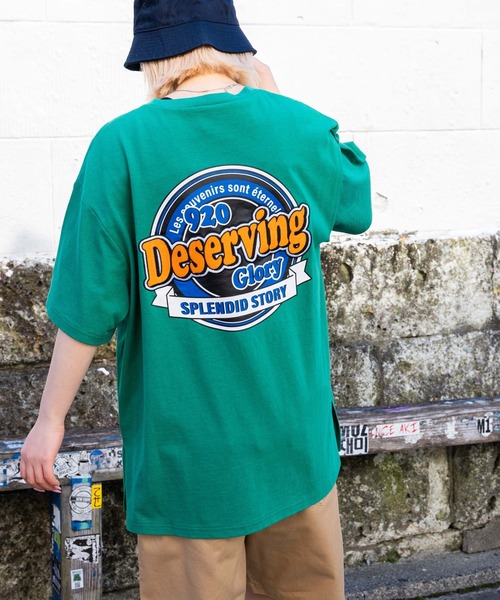WEGO(ウィゴー)の「WEGO/グラフィックBIGT(Tシャツ/カットソー・レディース・ネイビー/オートミール/ホワイト/その他1/グリーン/ブルー・SMALL/MEDIUM)」の3枚目の写真