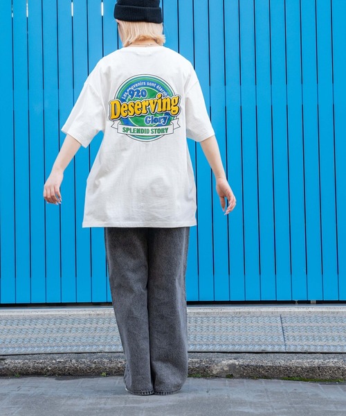 WEGO(ウィゴー)の「WEGO/グラフィックBIGT(Tシャツ/カットソー・レディース・ネイビー/オートミール/ホワイト/その他1/グリーン/ブルー・SMALL/MEDIUM)」の8枚目の写真