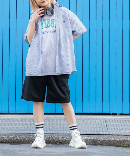WEGO(ウィゴー)の「WEGO/グラフィックBIGT(Tシャツ/カットソー・レディース・ネイビー/オートミール/ホワイト/その他1/グリーン/ブルー・SMALL/MEDIUM)」の12枚目の写真