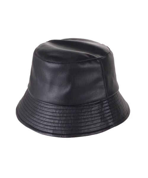 MURUA（ムルーア）の「ヴィーガンレザーバケットハット（ハット・レディース・ブラック/アイボリー・FREE）」の13枚目の写真