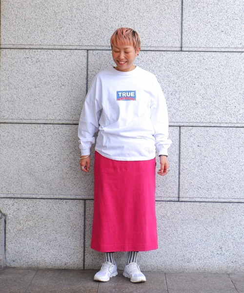 MANASTASH(マナスタッシュ)の「MANASTASH/マナスタッシュ HEMP SLIT SKIRT ヘンプスリットスカート(スカート・レディース・ブラック/ピンク/ナチュラル・MEDIUM)」の3枚目の写真