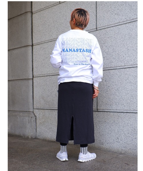 MANASTASH(マナスタッシュ)の「MANASTASH/マナスタッシュ HEMP SLIT SKIRT ヘンプスリットスカート(スカート・レディース・ブラック/ピンク/ナチュラル・MEDIUM)」の9枚目の写真