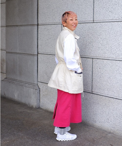 MANASTASH(マナスタッシュ)の「MANASTASH/マナスタッシュ HEMP SLIT SKIRT ヘンプスリットスカート(スカート・レディース・ブラック/ピンク/ナチュラル・MEDIUM)」の13枚目の写真