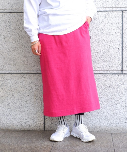 MANASTASH(マナスタッシュ)の「MANASTASH/マナスタッシュ HEMP SLIT SKIRT ヘンプスリットスカート(スカート・レディース・ブラック/ピンク/ナチュラル・MEDIUM)」の6枚目の写真
