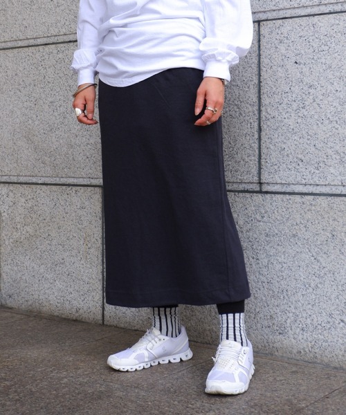MANASTASH(マナスタッシュ)の「MANASTASH/マナスタッシュ HEMP SLIT SKIRT ヘンプスリットスカート(スカート・レディース・ブラック/ピンク/ナチュラル・MEDIUM)」の8枚目の写真