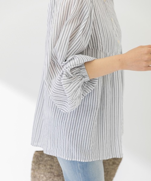 URBAN RESEARCH Sonny Label（アーバンリサーチサニーレーベル）の「コットンドビーストライプブラウス（シャツ/ブラウス・レディース・ブラック/ブルー/グリーン・FREE）」の21枚目の写真