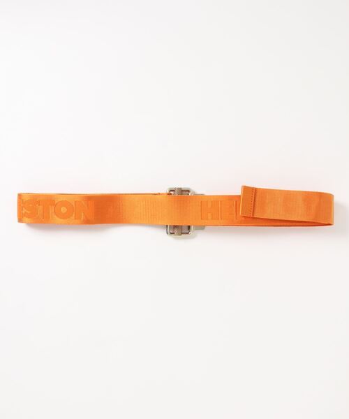 HERON PRESTON(ヘロンプレストン)の「【HERON PRESTON】TAPE BELT 4 CM CLASSIC BUCKLE(ベルト・メンズ・ブラック×ゴールド/オレンジ系その他・F)」の5枚目の写真