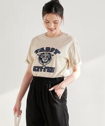 MIXTA | ＜MIXTA(ミクスタ)＞ショート スリーブ プリント プルオーバー カットソー ナチュラル(Tシャツ/カットソー)