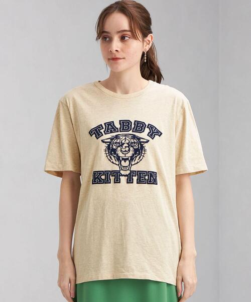 MIXTA（ミクスタ）の「＜MIXTA(ミクスタ)＞ショート スリーブ プリント プルオーバー カットソー ナチュラル（Tシャツ/カットソー・レディース・ナチュラル・M）」の3枚目の写真