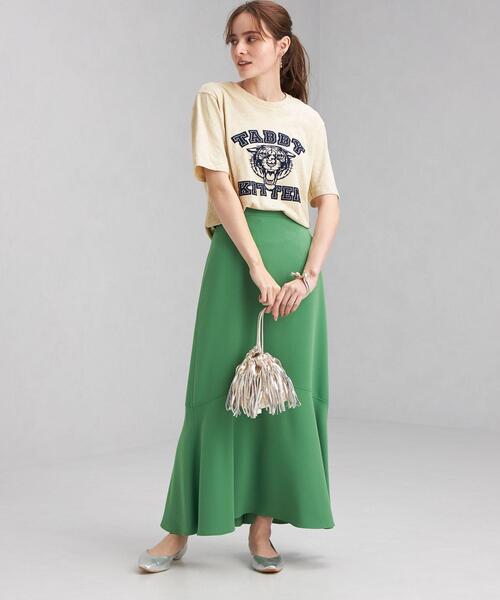 MIXTA（ミクスタ）の「＜MIXTA(ミクスタ)＞ショート スリーブ プリント プルオーバー カットソー ナチュラル（Tシャツ/カットソー・レディース・ナチュラル・M）」の12枚目の写真