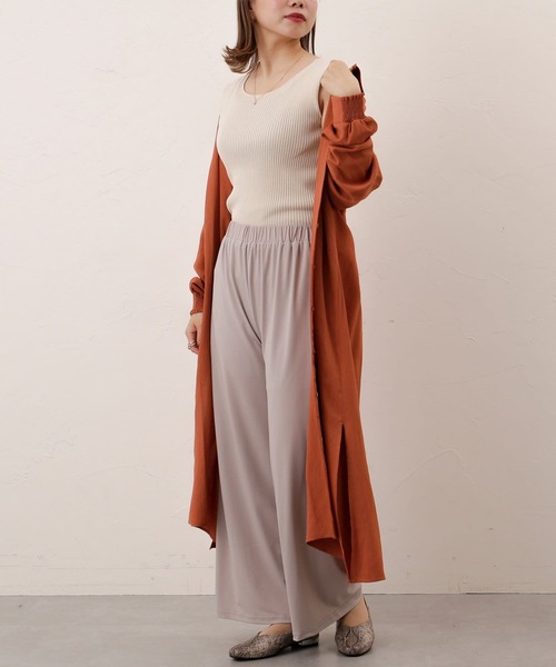 Thevon(ゼボン)の「シャリシャリ2WAYニットタンク(ニット/セーター・レディース・ブラック/ブルー/アイボリー/ミント/モカ・FREE)」の12枚目の写真