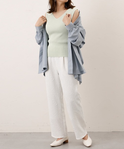 Thevon(ゼボン)の「シャリシャリ2WAYニットタンク(ニット/セーター・レディース・ブラック/ブルー/アイボリー/ミント/モカ・FREE)」の18枚目の写真