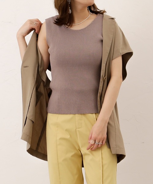Thevon(ゼボン)の「シャリシャリ2WAYニットタンク(ニット/セーター・レディース・ブラック/ブルー/アイボリー/ミント/モカ・FREE)」の21枚目の写真