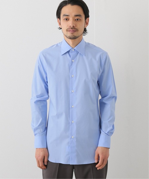 EDIFICE（エディフィス）の「セミワイド ポプリン シャツ（シャツ/ブラウス・メンズ・ホワイト/ブルー・40/38/39/41/37）」の4枚目の写真