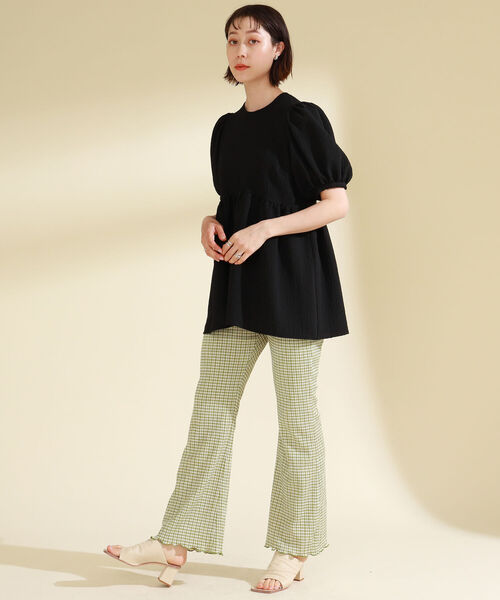 Ray BEAMS（レイビームス）の「Ray BEAMS / ギャザー キリカエ パフスリーブ ブラウス（シャツ/ブラウス・レディース・ブラック/ホワイト・ONE SIZE）」の13枚目の写真