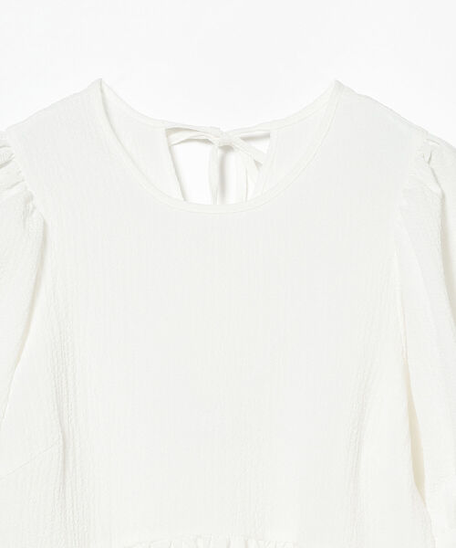 Ray BEAMS（レイビームス）の「Ray BEAMS / ギャザー キリカエ パフスリーブ ブラウス（シャツ/ブラウス・レディース・ブラック/ホワイト・ONE SIZE）」の11枚目の写真