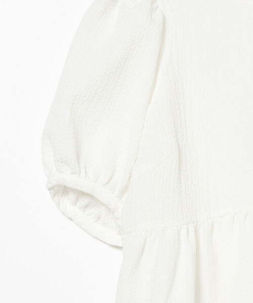 Ray BEAMS（レイビームス）の「Ray BEAMS / ギャザー キリカエ パフスリーブ ブラウス（シャツ/ブラウス・レディース・ブラック/ホワイト・ONE SIZE）」の10枚目の写真