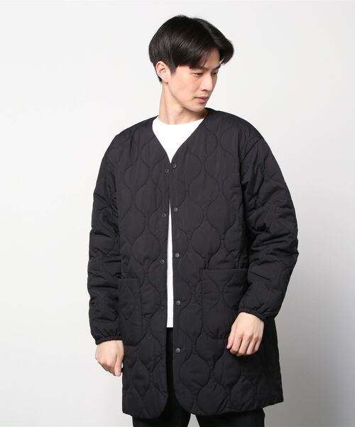 EEL(イール)の「EEL/イール 別注 コサム コート Awesome coat(ノーカラーコート・メンズ・ブラック/オリーブ・L/M)」の8枚目の写真