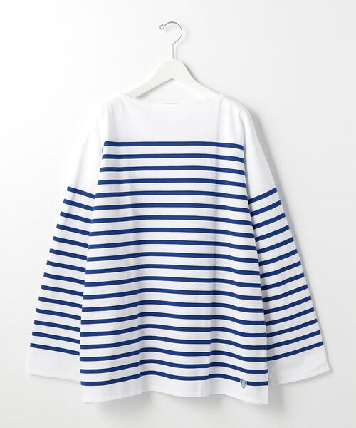 ORCIVAL（オーシバル）の「＜ORCIVAL（オーシバル）＞ワイド ナヴァル ボーダー カットソー（Tシャツ/カットソー・メンズ・ロイヤルブルー/ネイビー・6/8）」の3枚目の写真