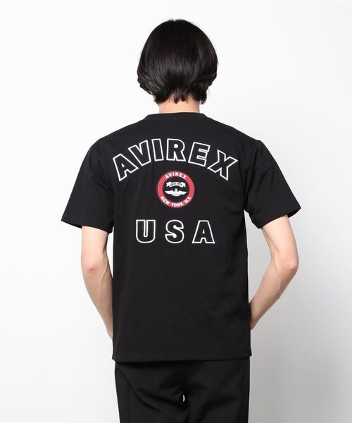 AVIREX(アヴィレックス)の「ヴァーシティー ロゴ Tシャツ2.0/VARSITY LOGO T-SHIRT 2.0 / アヴィレックス / AVIREX(Tシャツ/カットソー・レディース・ピンク/ブラック/ダークグリーン/ネイビー/オフホワイト/ブラウン/マスタード・MEDIUM/LARGE/X-LARGE/XX-LARGE/XL/L/M/2XL)」の11枚目の写真