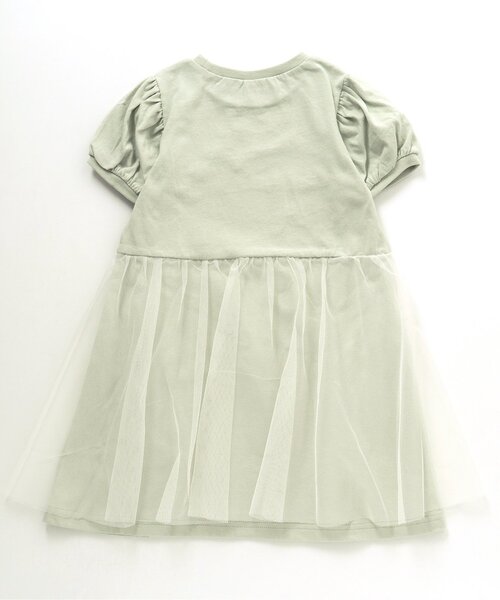 apres les cours（アプレレクール）の「チュールドッキングカットソーワンピース（ワンピース・キッズ・ピンク/イエロー/ミント/サックスブルー/ネイビー・100/110/120/90/130/80/140）」の12枚目の写真