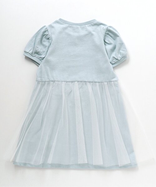 apres les cours（アプレレクール）の「チュールドッキングカットソーワンピース（ワンピース・キッズ・ピンク/イエロー/ミント/サックスブルー/ネイビー・100/110/120/90/130/80/140）」の14枚目の写真