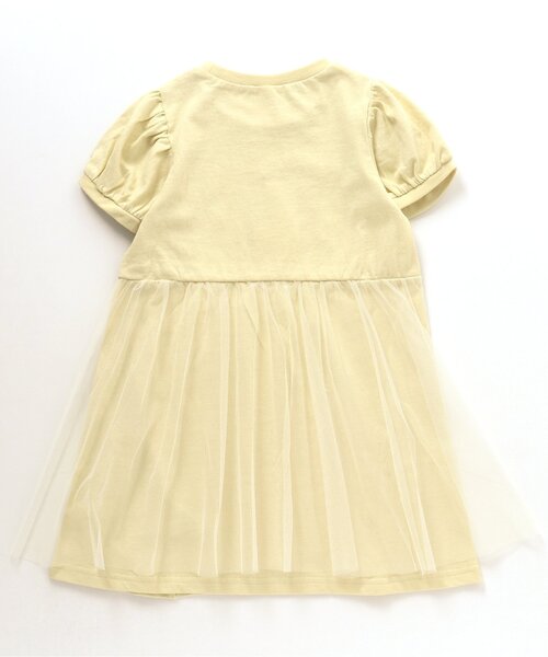 apres les cours（アプレレクール）の「チュールドッキングカットソーワンピース（ワンピース・キッズ・ピンク/イエロー/ミント/サックスブルー/ネイビー・100/110/120/90/130/80/140）」の6枚目の写真