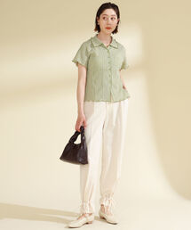 Ray BEAMS | Ray BEAMS / シャーリング ギンガム シャツ(シャツ/ブラウス)