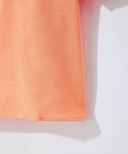 Craft Nicholson（クラフトニコルソン）の「ブライトポプリン リラックス バンドカラー 半袖シャツ（シャツ/ブラウス・メンズ・ライトグレー/ブラック/ベージュ/ネイビー/オフホワイト/パープル系その他/オレンジ系その他/スモークピンク/テラコッタ・S/M/L）」の14枚目の写真