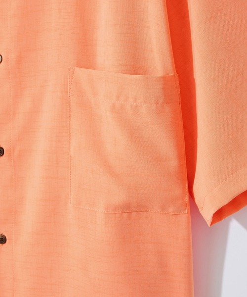 Craft Nicholson（クラフトニコルソン）の「ブライトポプリン リラックス バンドカラー 半袖シャツ（シャツ/ブラウス・メンズ・ライトグレー/ブラック/ベージュ/ネイビー/オフホワイト/パープル系その他/オレンジ系その他/スモークピンク/テラコッタ・S/M/L）」の15枚目の写真